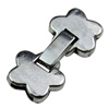 Clasps. Fashion Zinc Alloy Jewelry Findings.17x17mm. Hole:8x1.8mm. Sold by KG