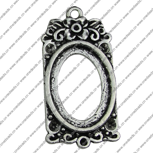 Zinc Alloy Cabochon Settings. Fashion Jewelry Findings.21x44mm Inner dia 17x24mm. Sold by KG