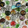Fashion Mixed Style Cartoo Hope Tree Round Glass Cabochon Dome Cameo Jewelry Finding 10mm Sold by PC
