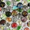 Fashion Mixed Style Cartoo Hope Tree Round Glass Cabochon Dome Cameo Jewelry Finding 10mm Sold by PC