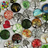 Fashion Mixed Style Cartoo Hope Tree Round Glass Cabochon Dome Cameo Jewelry Finding 12mm Sold by PC