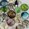 Fashion Mixed Style Cartoo Hope Tree Round Glass Cabochon Dome Cameo Jewelry Finding 14mm Sold by PC
