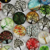 Fashion Mixed Style Cartoo Hope Tree Round Glass Cabochon Dome Cameo Jewelry Finding 20mm Sold by PC