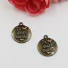 Pendant. Fashion Zinc Alloy jewelry findings.Tequieto mucho 19x16mm. Sold by KG