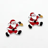 Wholesale Mixed color Lead-free Santa Claus Wooden Button Beads 38x30mm Sold by PC