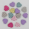 Wholesale Mixed Wood Beads Lead-free Heart Wooden Beads For DIY jewelry Finding 17x17.5mm Hole:3mm Sold by PC
