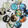 Fashion Mixed Style Round Glass Cabochon Dome Cameo Jewelry Finding 18mm Sold by PC
