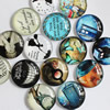 Fashion Mixed Style Round Glass Cabochon Dome Cameo Jewelry Finding 18mm Sold by PC