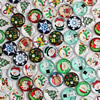 Fashion Mixed Style Cartoo Christmas Round Glass Cabochon Dome Cameo Jewelry Finding 12mm Sold by PC
