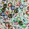 Fashion Mixed Style Cartoo Christmas Round Glass Cabochon Dome Cameo Jewelry Finding 12mm Sold by PC