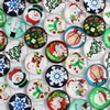 Fashion Mixed Style Cartoo Christmas Round Glass Cabochon Dome Cameo Jewelry Finding 18mm Sold by PC
