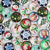 Fashion Mixed Style Cartoo Christmas Round Glass Cabochon Dome Cameo Jewelry Finding 18mm Sold by PC