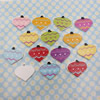 Wooden Pendant, Fashion DIY-accessories Mixed color Heart 26x30mm, Sold by PC
