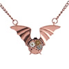 wholesale Retro steampunk Bat gears pendant link chain necklace costume jewelry punk friendship gifts Sold by Strand