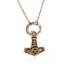 wholesale Retro steampunk Anchor gears pendant link chain necklace costume jewelry punk friendship gifts Sold by Stiand
