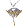 wholesale Retro steampunk Wing gears pendant link chain necklace costume jewelry punk friendship gifts Sold by Stiand