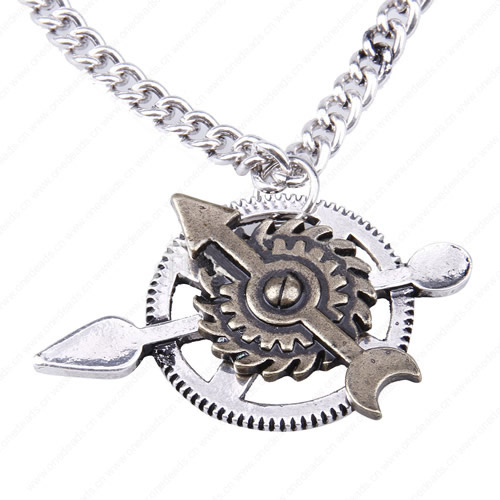 wholesale Retro steampunk Clocks gears pendant link chain necklace costume jewelry punk friendship gifts Sold by Stiand