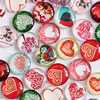 Fashion Mixed Style Cartoo Heart Round Glass Cabochon Dome Cameo Jewelry Finding 25mm Sold by PC