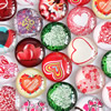 Fashion Mixed Style Cartoo Heart Round Glass Cabochon Dome Cameo Jewelry Finding 30mm Sold by PC
