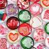 Fashion Mixed Style Cartoo Heart Round Glass Cabochon Dome Cameo Jewelry Finding 30mm Sold by PC