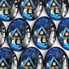 Fashion Mixed Style Christmas Round Glass Cabochon Dome Cameo Jewelry Finding 30x40mm Sold by PC
