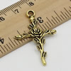 Pendant. Fashion Zinc Alloy jewelry findings.Cross 35x24mm. Sold by KG