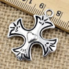 Pendant. Fashion Zinc Alloy jewelry findings.Cross 33x28mm. Sold by PC
