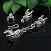 Clasps. Fashion Zinc Alloy Jewelry Findings. Lead-free.75x11mm. Hole:9x8.5mm. Sold by KG
