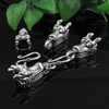 Clasps. Fashion Zinc Alloy Jewelry Findings. Lead-free.75x11mm. Hole:9x8.5mm. Sold by KG