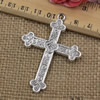 Pendant. Fashion Zinc Alloy jewelry findings.Cross 61x45mm. Sold by KG
