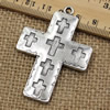 Pendant. Fashion Zinc Alloy jewelry findings.Cross 59x41mm. Sold by KG
