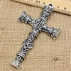 Pendant. Fashion Zinc Alloy jewelry findings.Cross 100x57mm. Sold by KG
