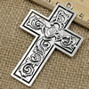 Pendant. Fashion Zinc Alloy jewelry findings.Cross 71x46mm. Sold by KG
