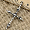 Pendant. Fashion Zinc Alloy jewelry findings.Cross 46x29mm. Sold by KG

