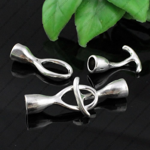 Clasps.Fashion Zinc Alloy Jewelry Findings.36x14mm. Hole:5mm.Sold by KG