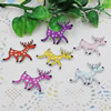 Wooden Pendant, Fashion DIY-accessories Mixed color Animal 38x28mm, Sold by PC