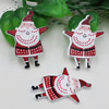 Wooden Pendant, Fashion DIY-accessories Mixed color Santa Claus 35x26mm, Sold by PC