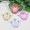 Wooden Pendant, Fashion DIY-accessories Mixed color Christmas Bird 29x35mm, Sold by PC