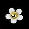 FlatBack Resin White Daisy Flower Cabochons Jewelry Fit Mobile Phone Headwear DIY Handmade Decoration Accessory 22mm Sold by PC
