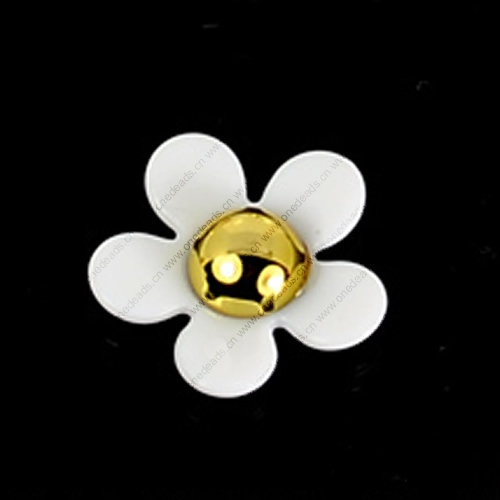 FlatBack Resin White Daisy Flower Cabochons Jewelry Fit Mobile Phone Headwear DIY Handmade Decoration Accessory 16mm Sold by PC
