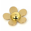 FlatBack Resin Gold Daisy Flower Cabochons Jewelry Fit Mobile Phone Headwear DIY Handmade Decoration Accessory 37mm Sold by PC