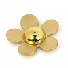 FlatBack Resin Gold Daisy Flower Cabochons Jewelry Fit Mobile Phone Headwear DIY Handmade Decoration Accessory 37mm Sold by PC
