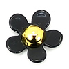 FlatBack Resin Black Daisy Flower Cabochons Jewelry Fit Mobile Phone Headwear DIY Handmade Decoration Accessory 16mm Sold by PC
