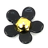 FlatBack Resin Black Daisy Flower Cabochons Jewelry Fit Mobile Phone Headwear DIY Handmade Decoration Accessory 16mm Sold by PC
