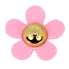 FlatBack Resin Pink Daisy Flower Cabochons Jewelry Fit Mobile Phone Headwear DIY Handmade Decoration Accessory 28mm Sold by PC