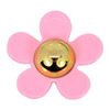 FlatBack Resin Pink Daisy Flower Cabochons Jewelry Fit Mobile Phone Headwear DIY Handmade Decoration Accessory 16mm Sold by PC
