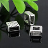 Slider, Zinc Alloy Bracelet Findinds,9x9mm, Hole size:6x2.5mm, Sold by KG