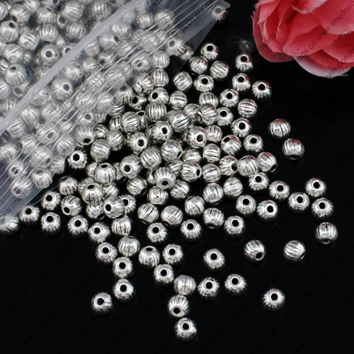 Spacer beads, Fashion Zinc Alloy jewelry findings,3.5x4mm，Hole size:1mm. Sold by KG