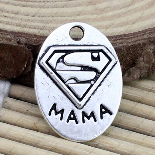 Pendant. Fashion Zinc Alloy jewelry findings.MAMA 21.5x16mm. Sold by KG