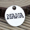 Pendant. Fashion Zinc Alloy jewelry findings.MAMA 20x20mm. Sold by KG
